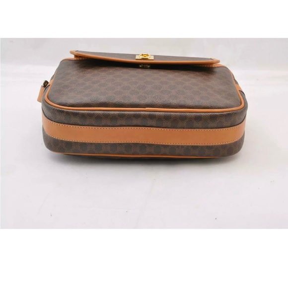 Celine Macadam Brown Monogram Messenger Bag with Tan Trim - Picture 7 of 10